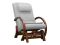 Massage rocking chair EGO TWIST EG2004 CHERRY Gray (TONY13) with pouffe