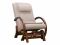 Massage rocking chair EGO TWIST EG2004 CHERRY Beige (TONY12) with pouffe