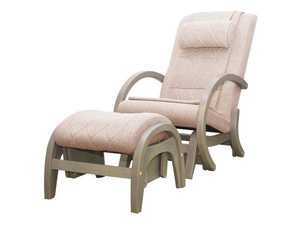 Massage rocking chair EGO TWIST EG2004 SHIMO Beige (TONY12) with pouffe